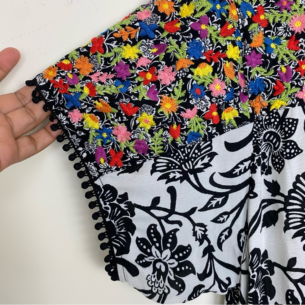 JOHN MARk 🌺 Floral Tiered Embroidered Dress Sz XL - Picture 5 of 14